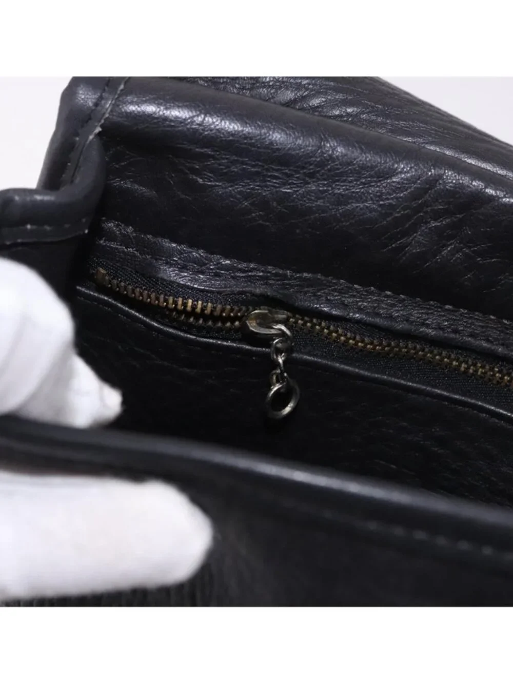 Authentic Coach Shoulder Bag Suede Black Gold